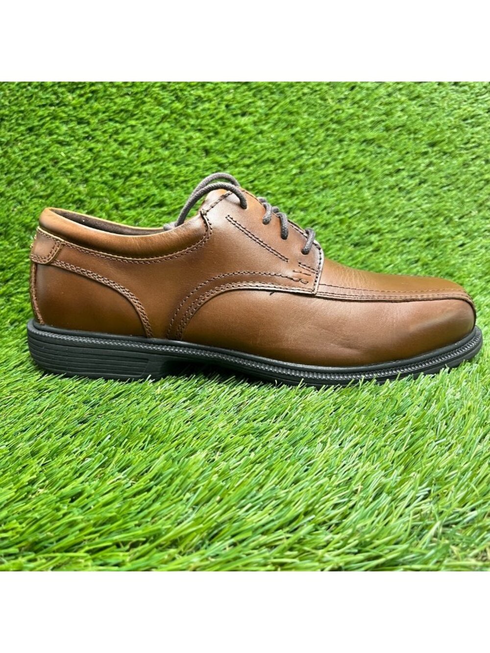 Florsheim Coronis Mens Size 9 Brown Black Leather Steel Toe Safety Work Shoes